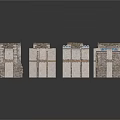 Detailed Ancient Stone Architectural Models Featuring Columns Arches And Platforms