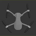White Quadcopter Drone With Four Black Propellers And Sleek Design 3d model