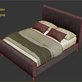Modern Gray Bed With Tufted Headboard Gold Legs And Stylish Bedding