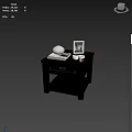Middle Ancient Side Table Side Table Ornaments Combination 3d model