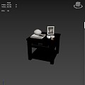 Middle Ancient Side Table Side Table Ornaments Combination 3d model