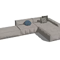 Modern corner sofa multiplayer sofa 3d model