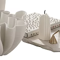 Minimalist White Vases With Slim Branches And Leaves For Modern Home Decor