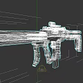 3D Rendered Modern Gun With Scope And Long Barrel Design