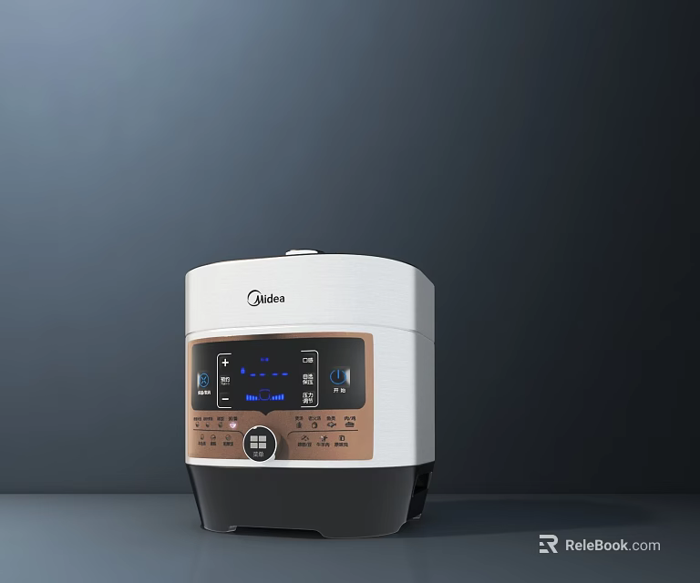 Midea Electric Pressure Cooker Kitchen Appliance With Digital Control And Multiple Functions 3d model 