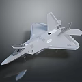 Modern Stealth Fighter Jet With Sleek Gray Fuselage And Aerodynamic Military Design