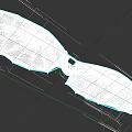 3D Model of Bat With Outstretched Membrane Wings and Skeletal Structure