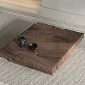 Quiet Original Wood Tea Table Middle Ancient Square Tea Table 3d model