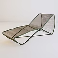 Modern Industrial Style Lounge Chair With Metal Frame And Breathable Mesh Design Structure