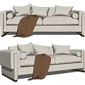 Modern double sofa 3d model