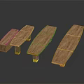 Modern Wooden Tables With Golden Metal Legs Various Lengths And Sleek Design