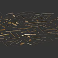 Assorted Natural Stone and Wood Pieces with Different Shapes and Textures