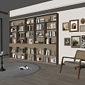 Modern Bookcase Bookshelf Ornaments Book Decorative Cabinet 3d model