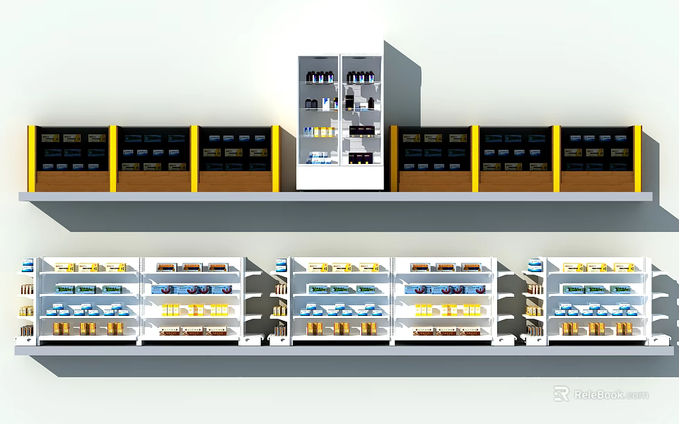 Multilayer Open Design Shelving Units For Organized Storage In Home And Office Spaces 3d model 