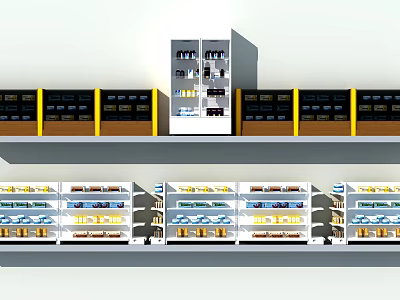 Multilayer Open Design Shelving Units For Organized Storage In Home And Office Spaces 3d model