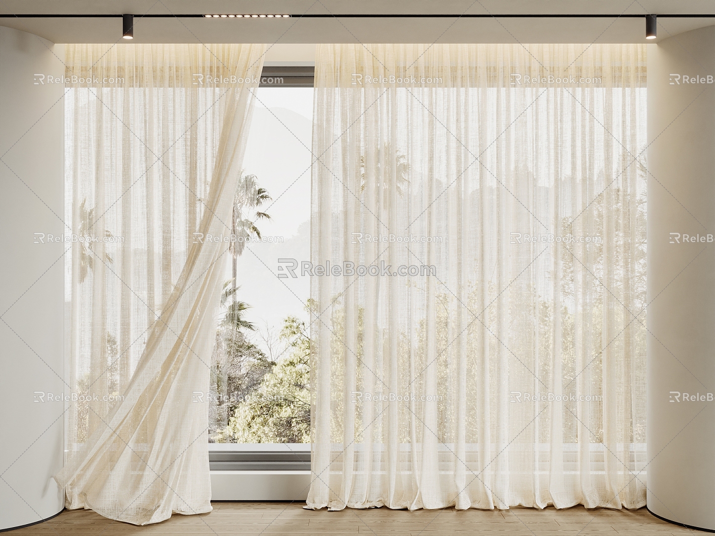 Window Screen Curtain 3d model