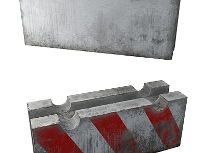 concrete block barricade concrete barricade barrier concrete wall traffic barrier concrete block barricade concrete barricade barrier concrete 3d model