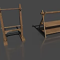 Wooden Shelving Units With Two Different Open Designs For Home Storage Use