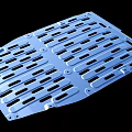 Blue Perforated Metal Plate with Slotted Holes for Industrial Applications Durable Design