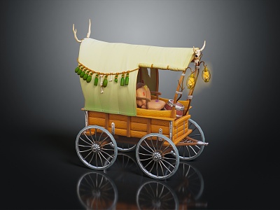 European Carriage Western Carriage Luxury Carriage 3d model