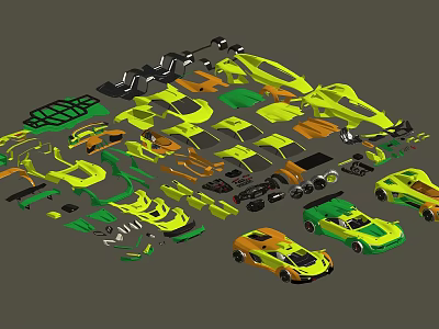 Supercar Fine Mold 3d model