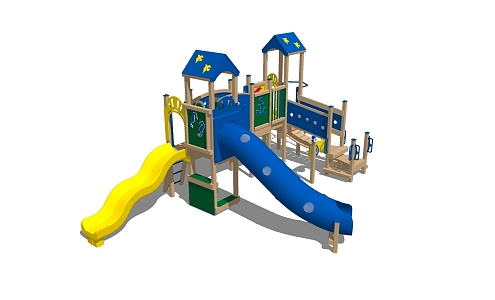 Modern slide outdoor children'slide 3d model