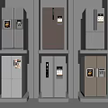 Modern Refrigerators and Freezers in Various Colors and Styles Displayed on Shelves