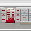 Chao Yiku Home Bedding Store Interior with Shelves Displaying Bedding Pillows and Bed Products