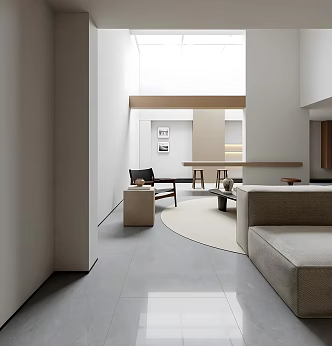 Quiet basement sofa tea table combination tea table and chair combination 3d model