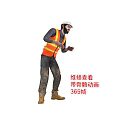 Modern Workers Men's Character Maintenance View, Observation and Investigation 365 Frames with Skeleton Animation 3d model