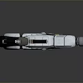 Futuristic Sci Fi Gun With Detailed Metallic Design And White Gray Mechanical Structure