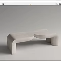 Modern Concrete Public Chair Design With Curved Structure And Modular Shape