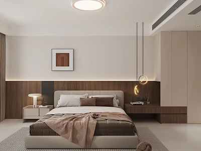 Sleek Modern Bedroom Wardrobe Design With Built in Storage And Minimalist Accents 3d model