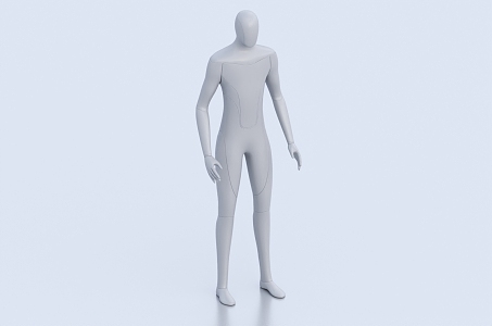 Model Dummy Little White Man 3d model