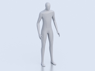 Model Dummy Little White Man 3d model