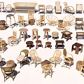 Outdoor Table Collection With Various Rattan Wooden Designs For Patio Garden Furniture