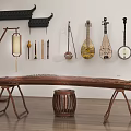 Musical Instruments Guzheng Pipa Musical Instrument Combination 3d model