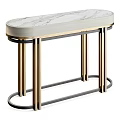 Elegant Modern Console Table With Gold Black Metal Legs And Light Top
