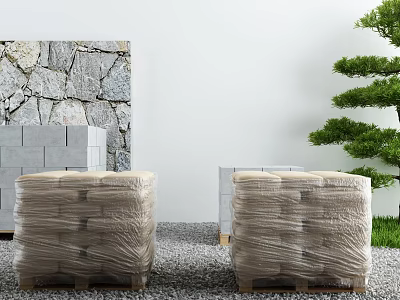 Courtyard landscape 3d model