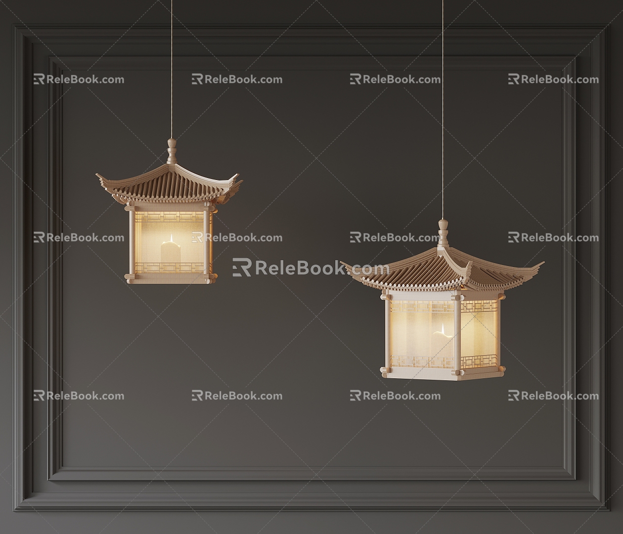 New Chinese Building Chandelier Decorative Chandelier model