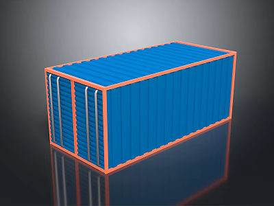 modern logistics box container large logistics box large logistics box 3d model