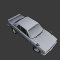 Silver Vintage Car With Red Circular Background And Classic Retro Design