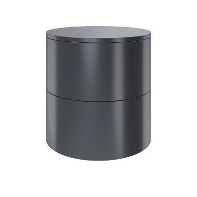 Sleek Black Cylindrical Double Layered Storage Cabinet With Modern Smooth Design 3d model Sleek Black Cylindrical Double Layered Storage Cabinet With Modern Smooth Design 3d model