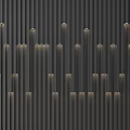 Dark Colored Wall With Vertical Stripes And Recessed Lights Creating Warm Glow In Modern Design