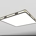 Modern Ceiling Light with Rectangular and Round Shapes in Sleek Design for Bright Illumination 3d model