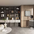 Bookshelf Minimalist Bookshelf Storage Rack 3d model