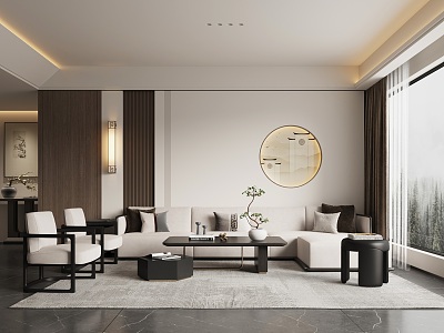 New Chinese Living Room 3d model