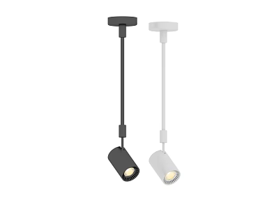 Modern Black And White Spotlights For Indoor Lighting With Sleek Design 3d model