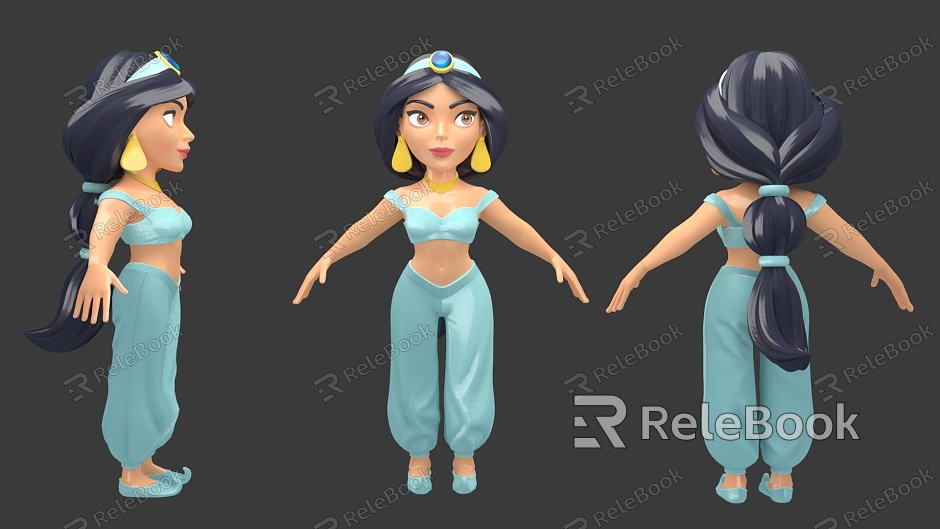 Modern Anime Characters Princess Jasmine Cartoon Princess model