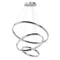 Modern Hanging Chandelier With Silver Circular Rings Design